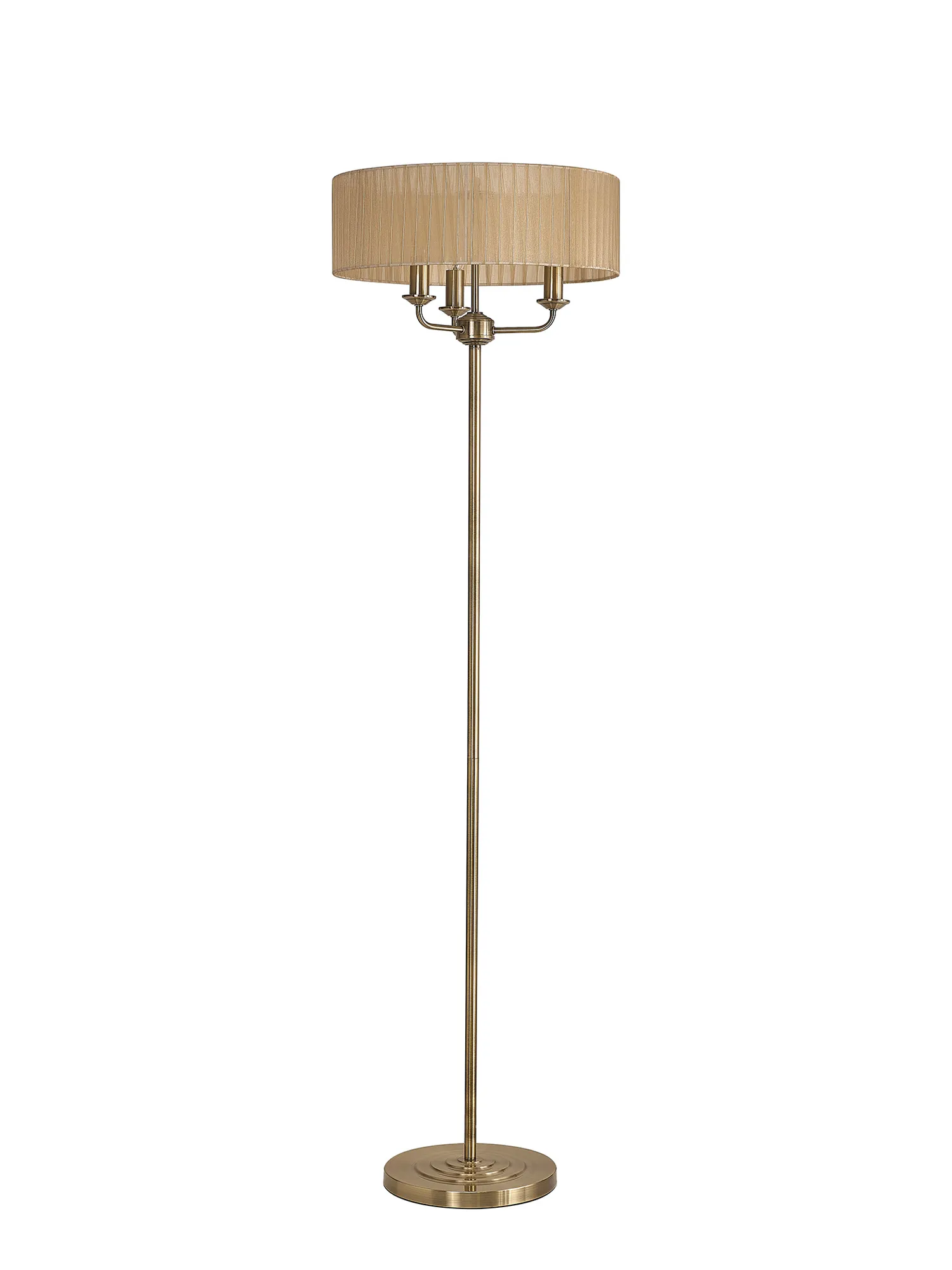 Banyan 45cm 3 Light Floor Lamp Antique Brass, Soft Bronze DK0909  Deco Banyan AB SB